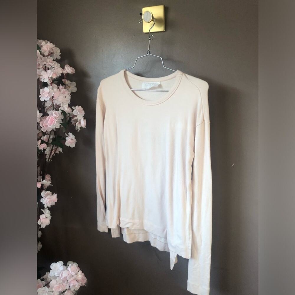 Cale top blouse long sleeve in cream